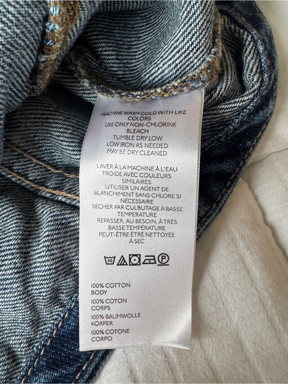 Free People asymmetrical dark wash jean denim jacket - Picture 8 of 9